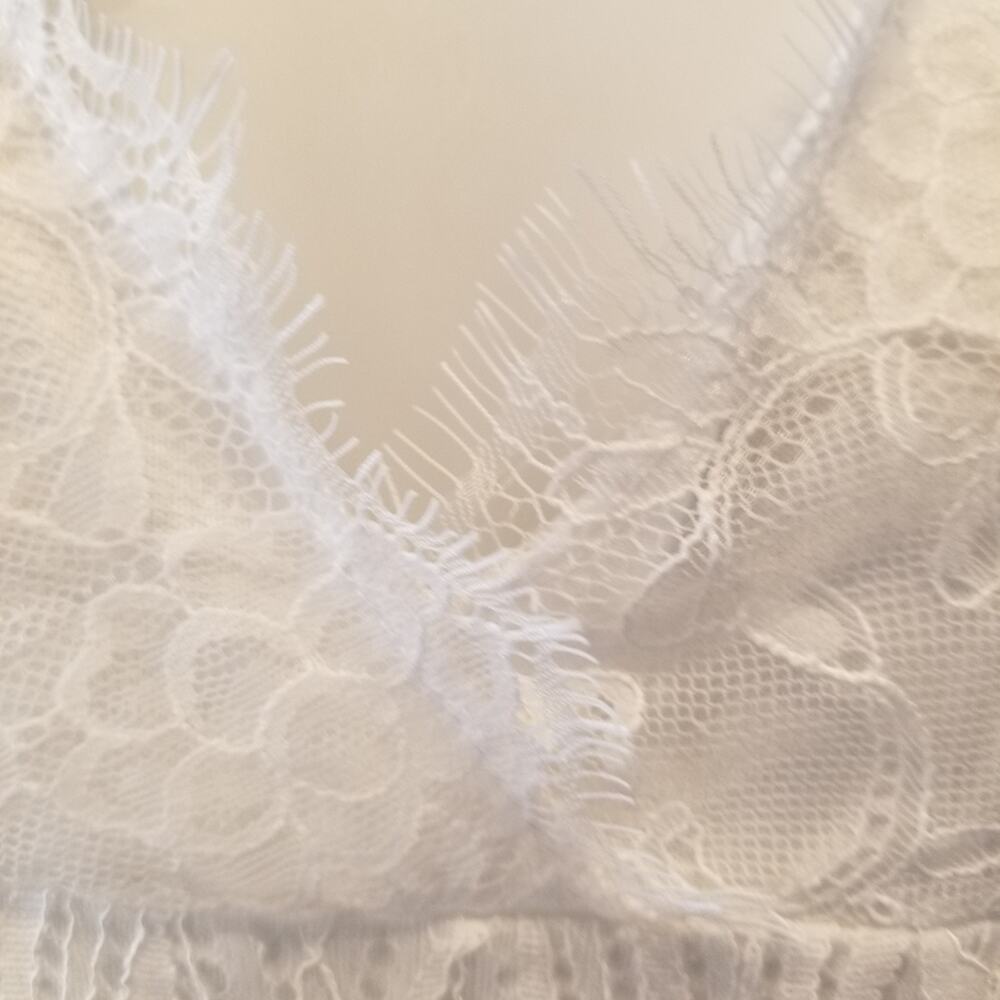 White Mini Dress Lace Spaghetti Strap Backless Sexy Summer Size‎ XL - Picture 10 of 16